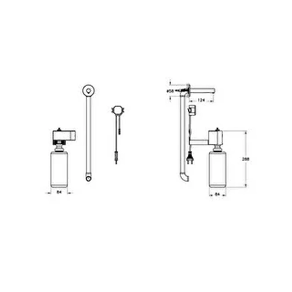 Vitra Origin Fırçalanmış Nikel Ankastre Temassız Pilli Sıvı Sabunluk A4475934 2