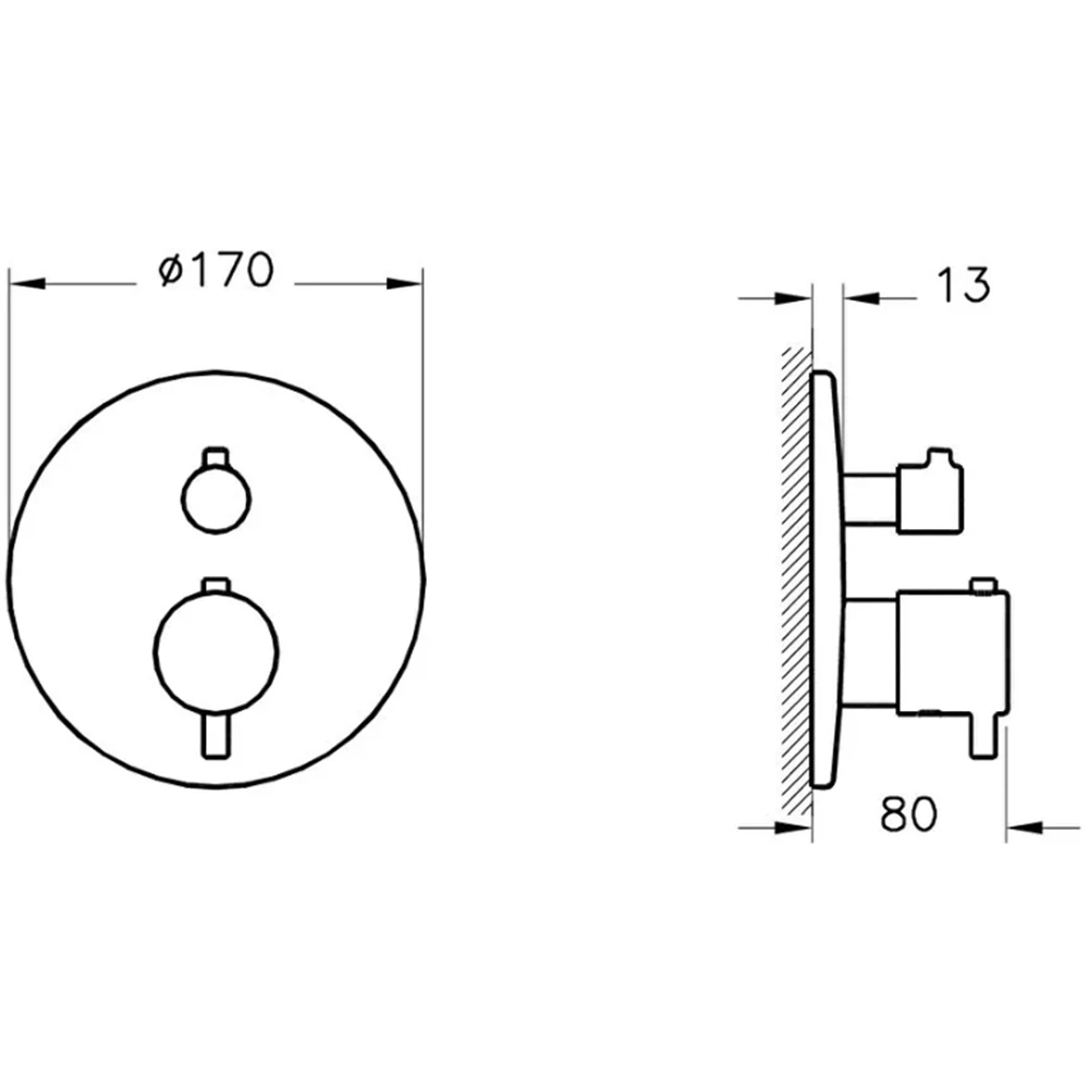 Vitra Origin Soft Bakır Ankastre Termostatik Banyo Bataryası - A4267129 2