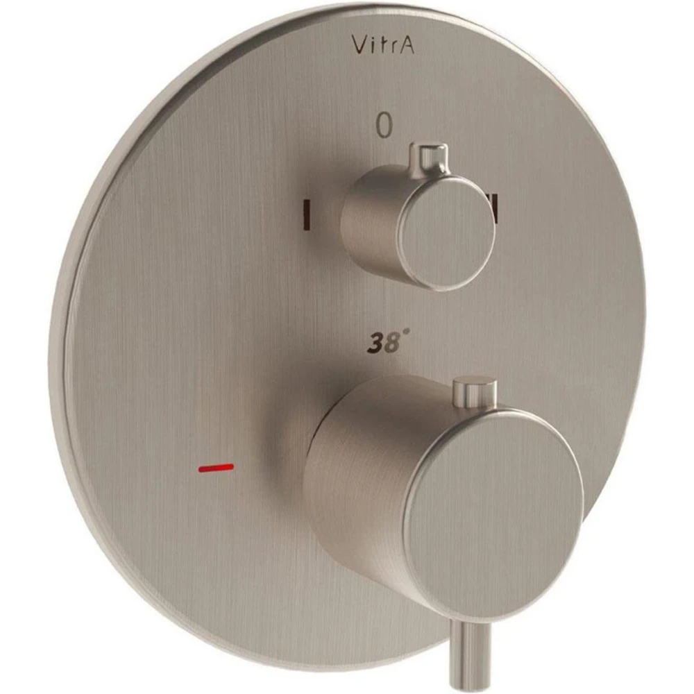 Vitra Origin Fırçalanmış Nikel Ankastre Termostatik Banyo Bataryası - A4267134