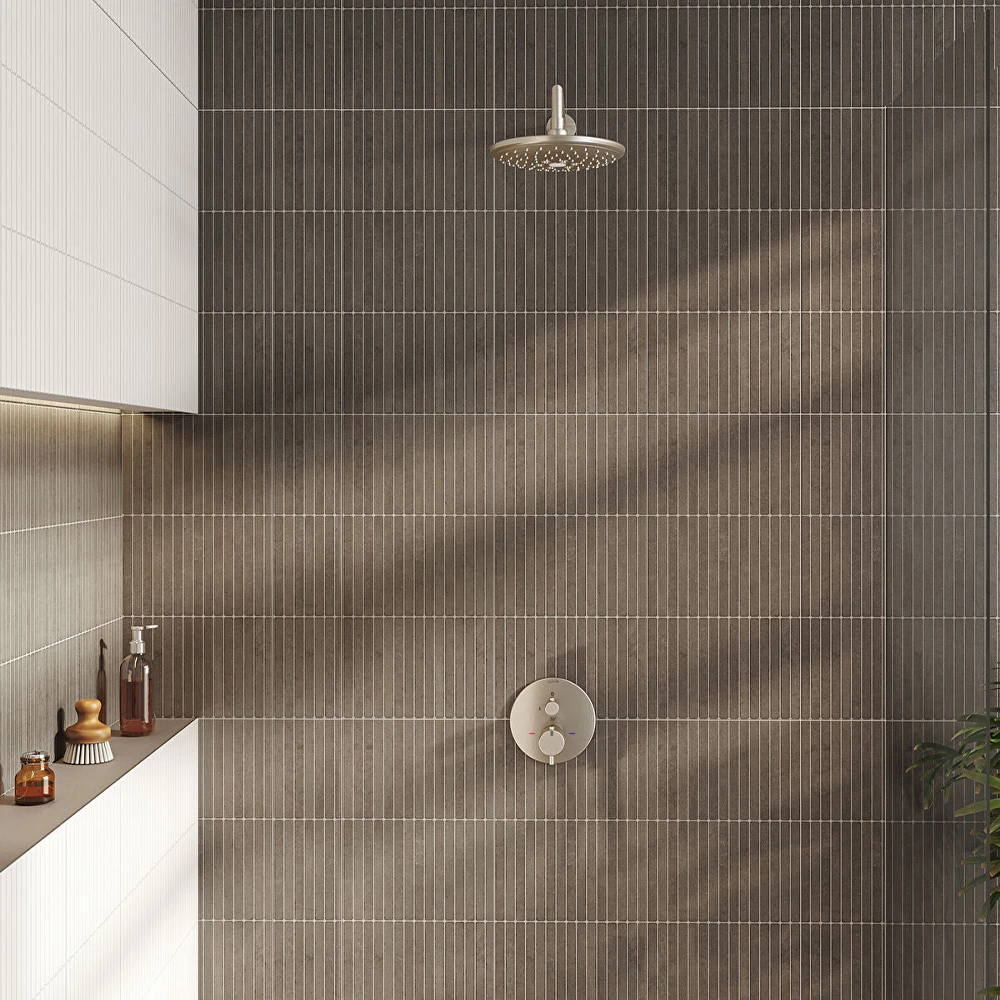 Vitra Origin Fırçalanmış Nikel Ankastre Termostatik Duş Bataryası - A4267234 3