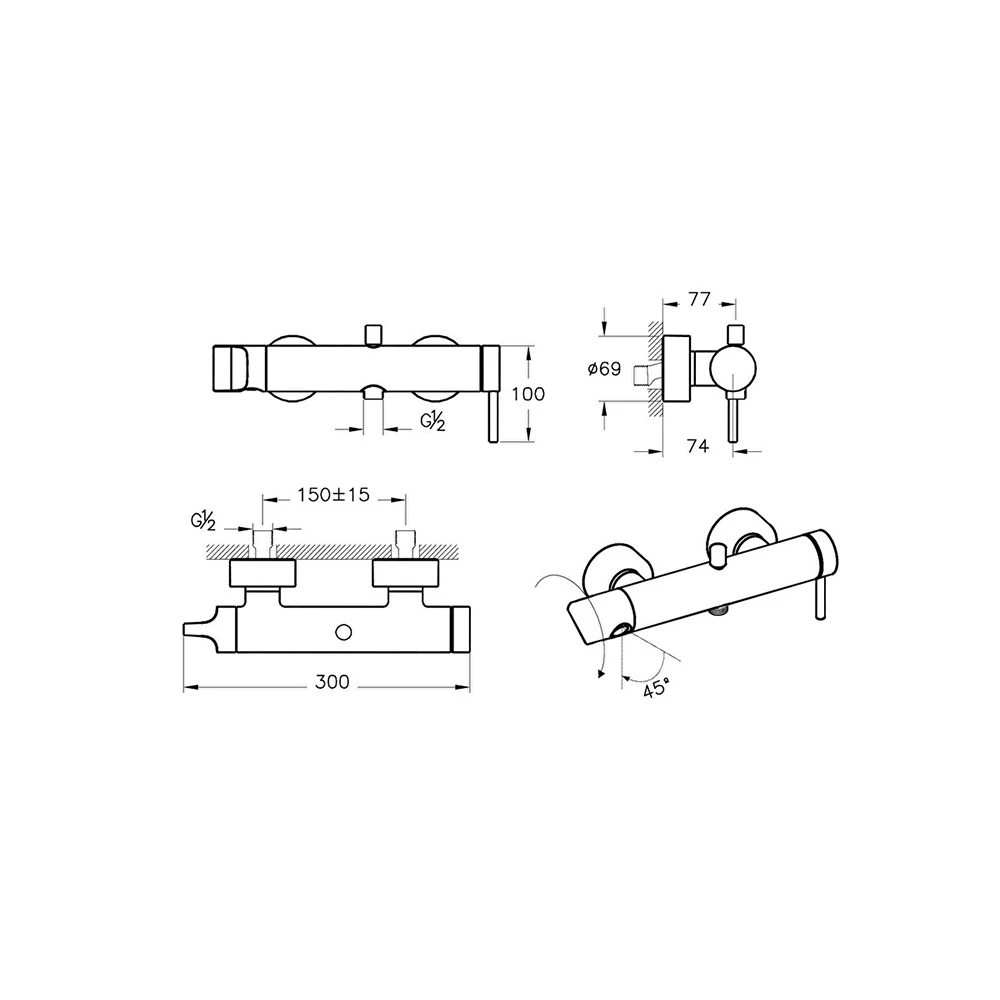 Vitra Origin Fırçalanmış Nikel Banyo Bataryası A4261934 3