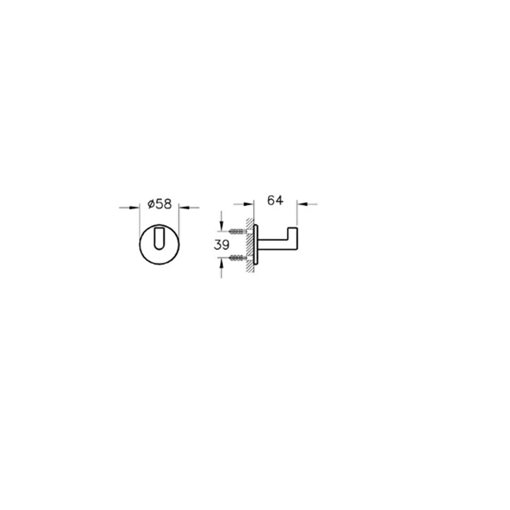 Vitra Origin Fırçalanmış Nikel Tekli Askı A4488434 2