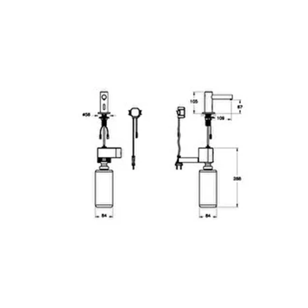 Vitra Origin Fırçalanmış Nikel Tezgah Üzeri Temassız Elektrikli Kısa Sıvı Sabunluk A4469934 2