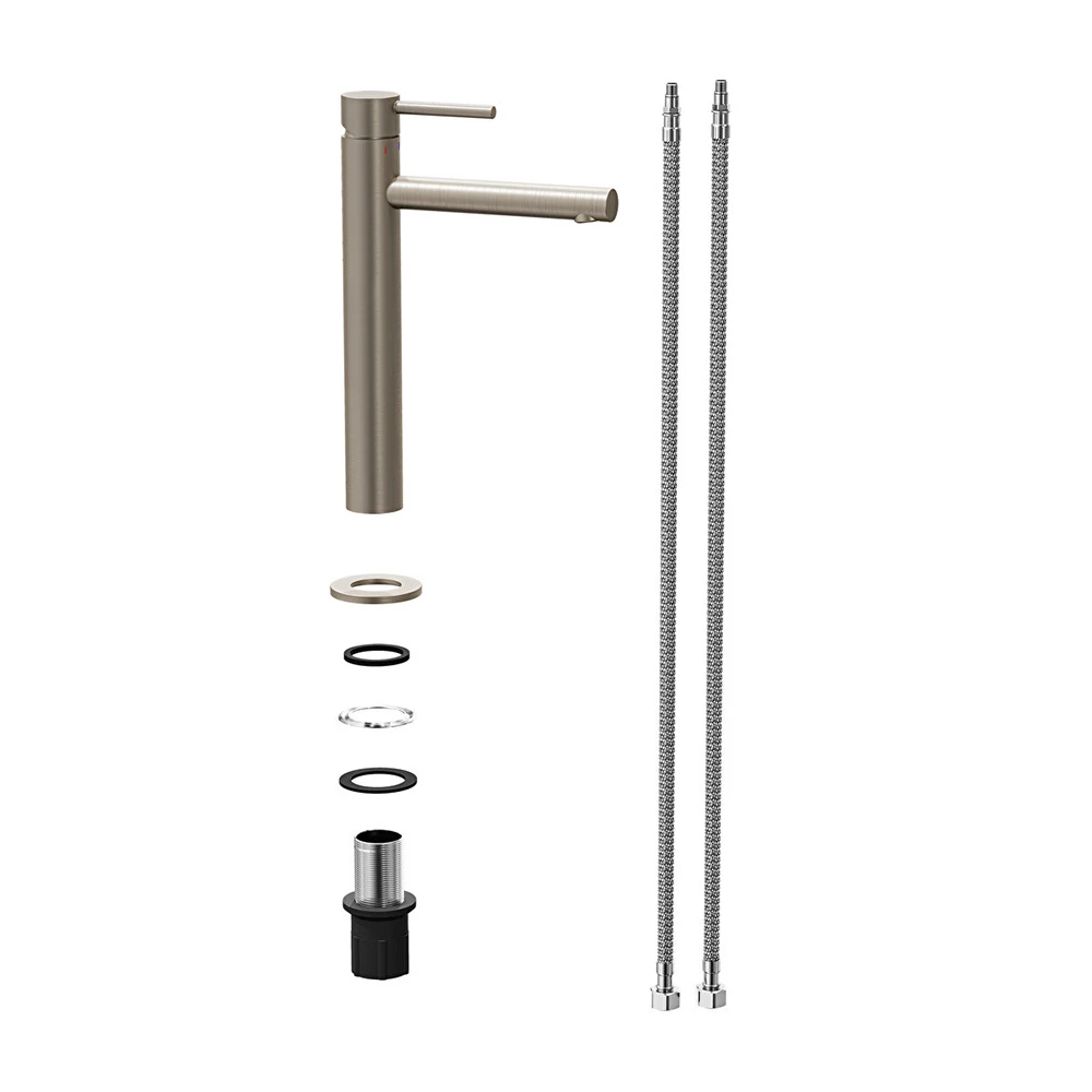 Vitra Origin Fırçalanmış Nikel Yüksek Lavabo Bataryası A4255734 3