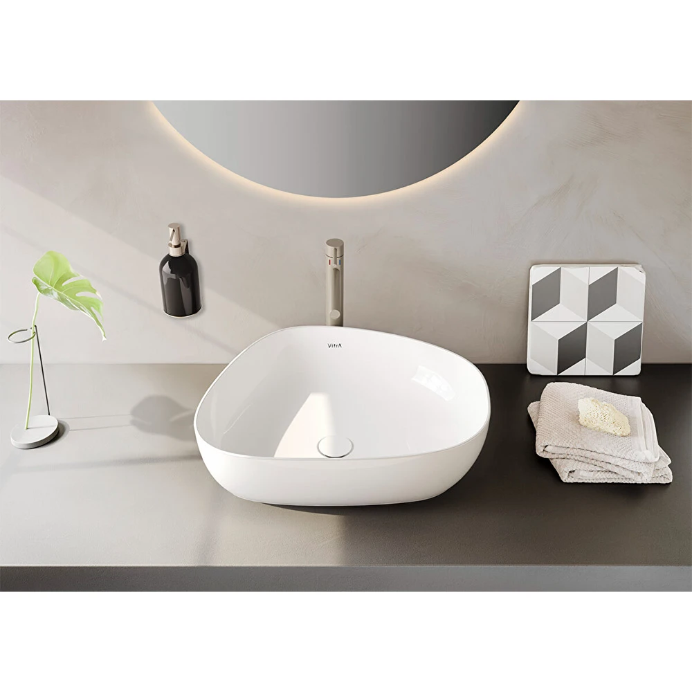 Vitra Origin Fırçalanmış Nikel Yüksek Lavabo Bataryası A4255834 2