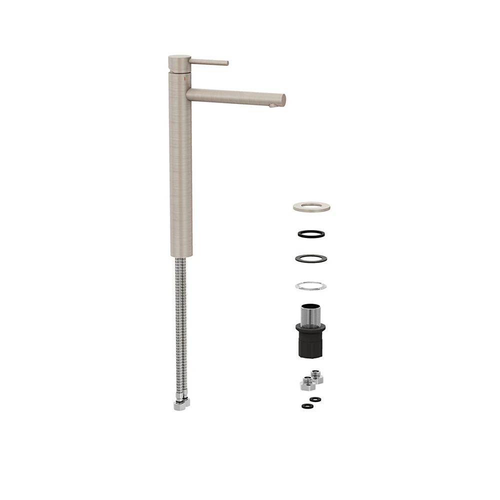 Vitra Origin Fırçalanmış Nikel Yüksek Lavabo Bataryası A4255834 3