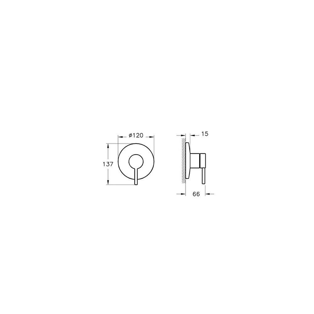 Vitra Origin Mat Siyah Ankastre Duş Bataryası A4262136WTC 2