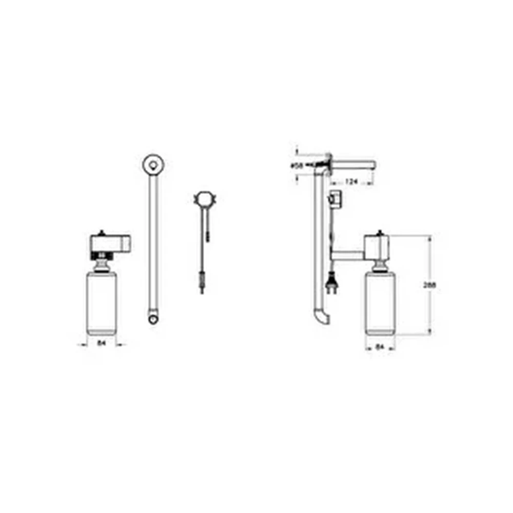 Vitra Origin Mat Siyah Ankastre Temassız Pilli Sıvı Sabunluk A4475936WTC 2
