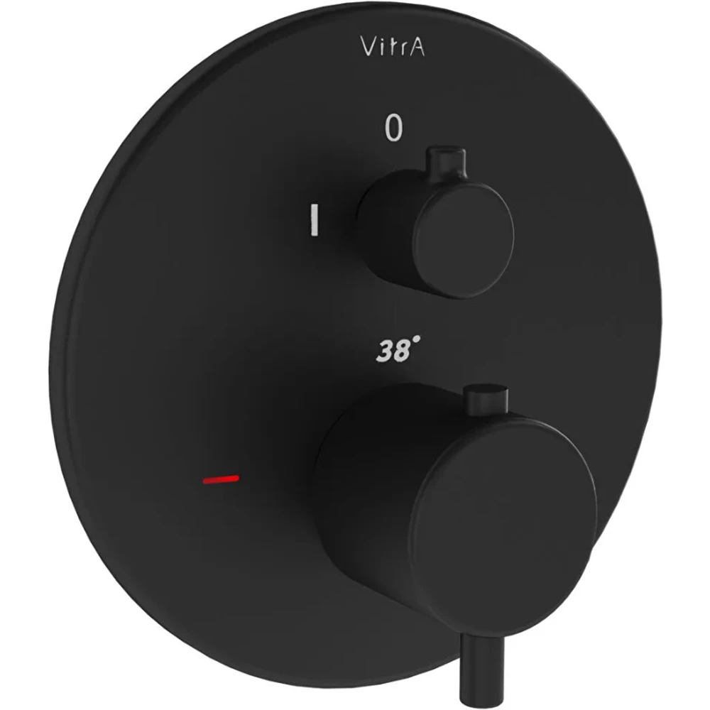 Vitra Origin Mat Siyah Ankastre Termostatik Duş Bataryası - A4267236WTC