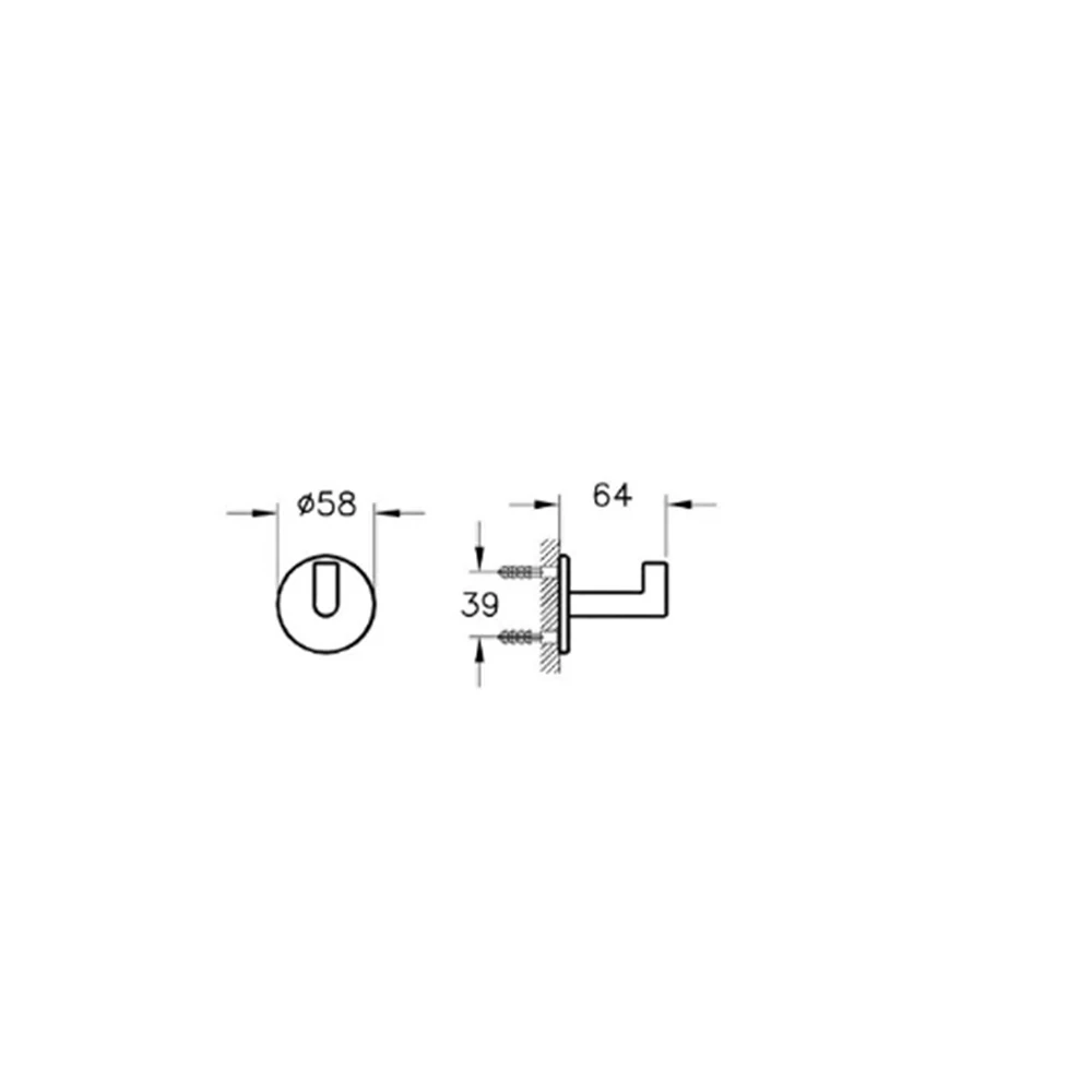 Vitra Origin Mat Siyah Tekli Askı A4488436 3