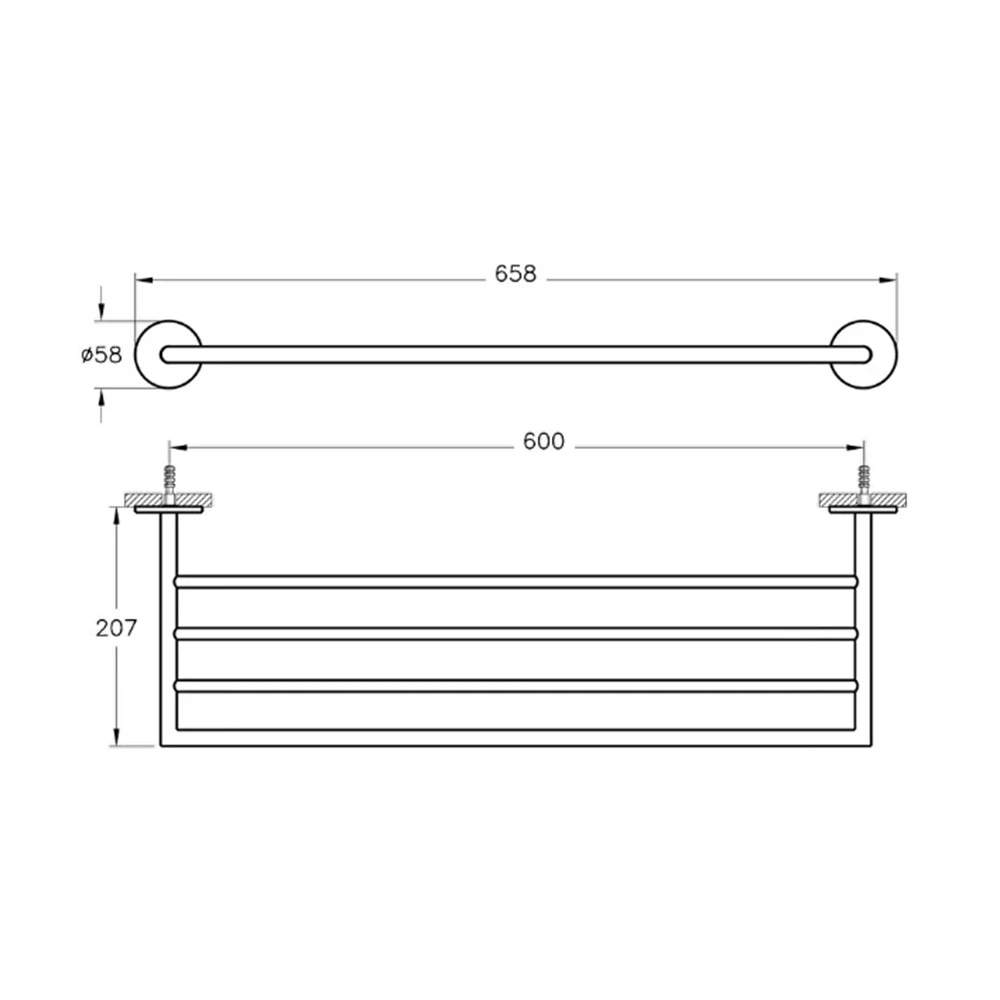 Vitra Origin Mat Siyah Üçlü Havluluk A4489936 2