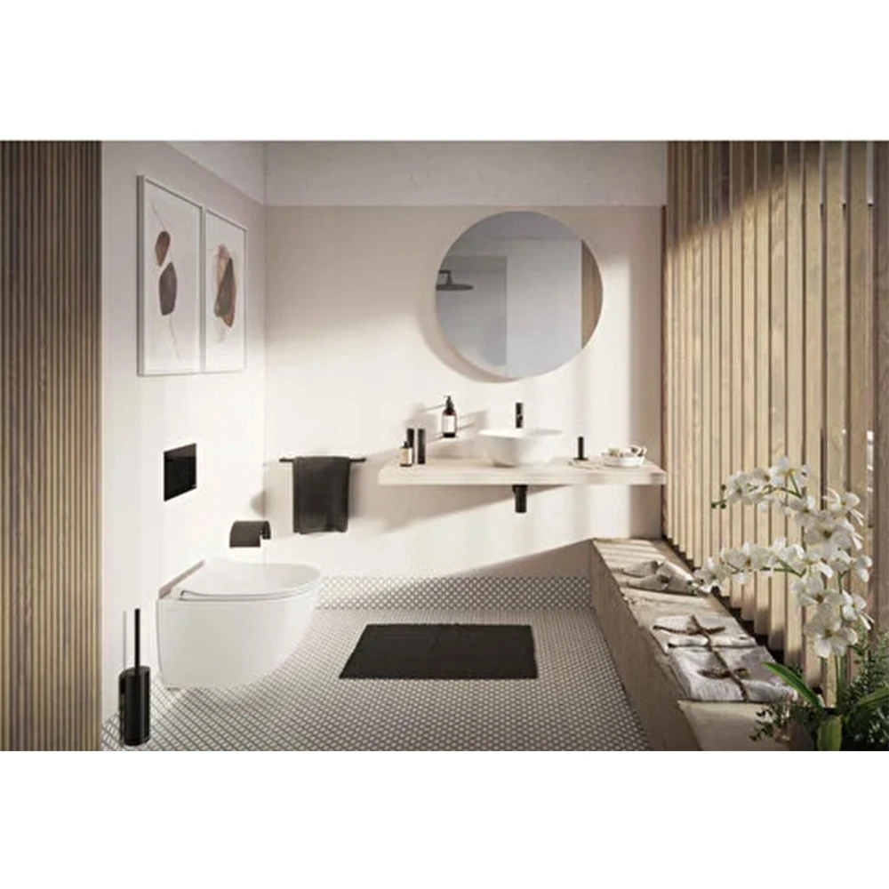 Vitra Origin Mat Siyah Yerden Tekli Diş Fırçalığı A4489636 2