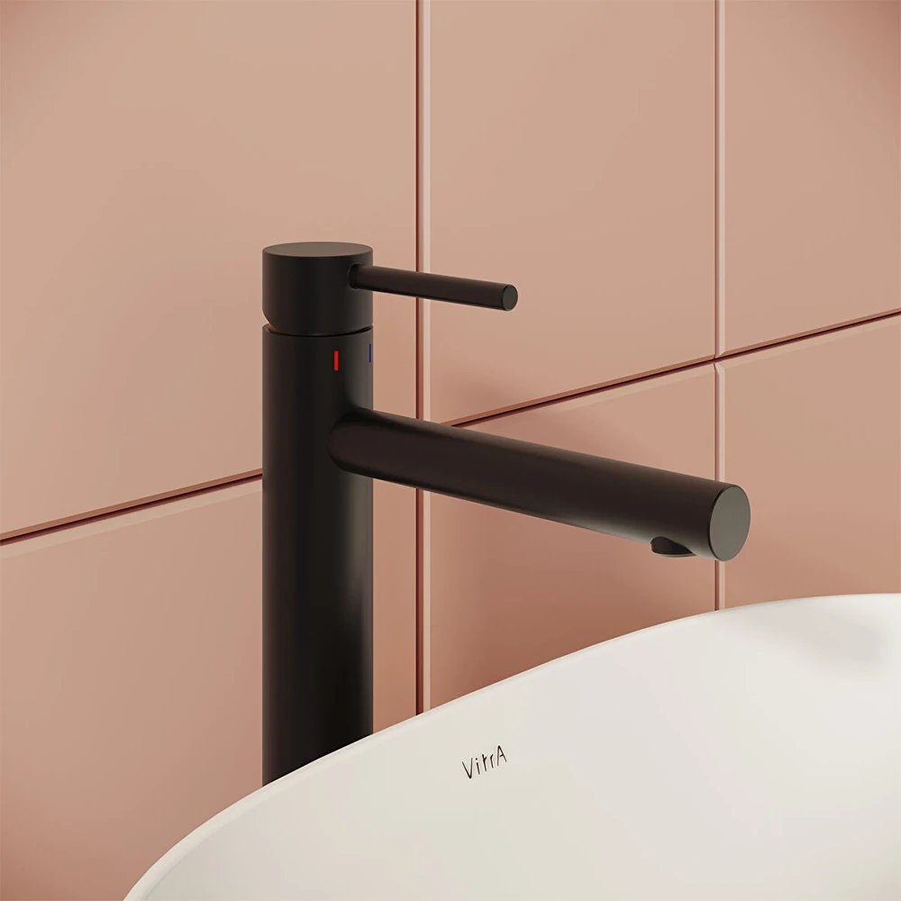 Vitra Origin Mat Siyah Yüksek Lavabo Bataryası - A4255736WTC 2