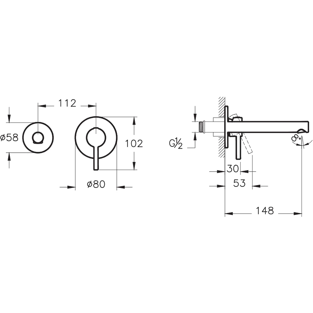 Vitra Origin Soft Bakır Ankastre Lavabo Bataryası - A4258129 2
