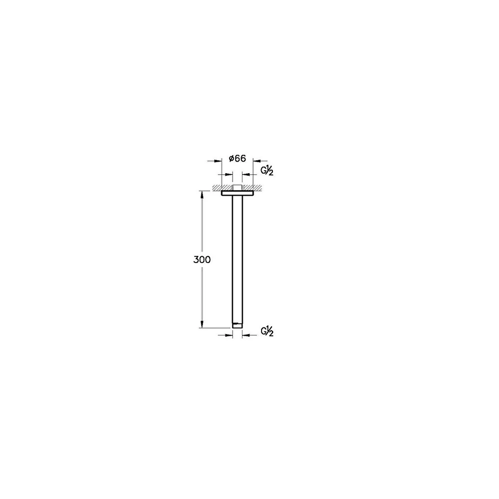 Vitra Origin Tavandan Mat Siyah Duş Dirseği A4565036WTC 2