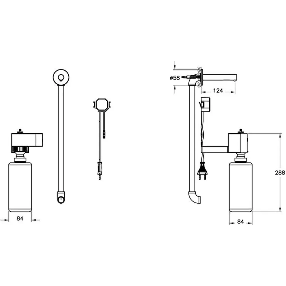 Vitra Origin Temassız Ankastre Elektrikli Soft Bakır Sıvı Sabunluk - A4470029 2