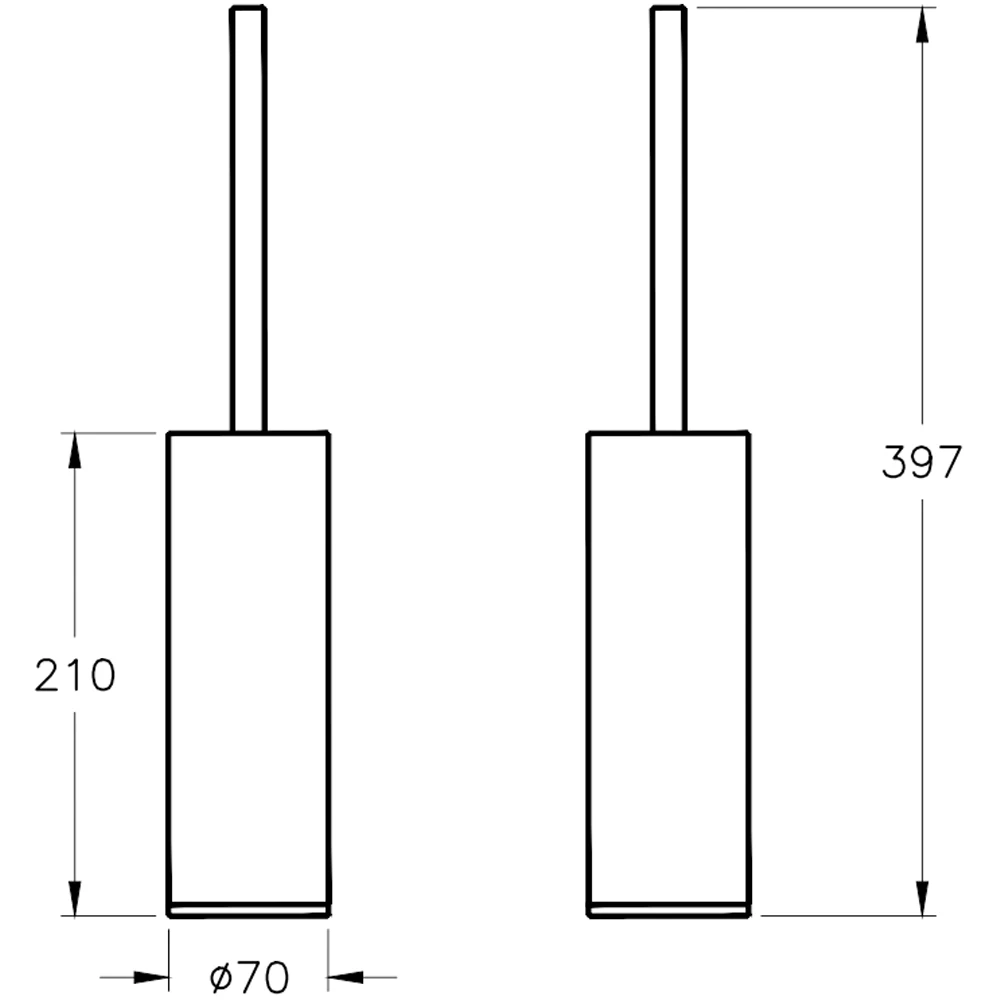 Vitra Origin Yerden Fırçalı Bakır Tuvalet Fırçalığı - A4489324 2