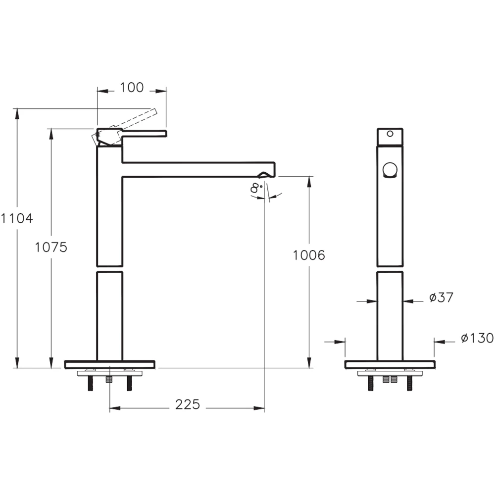 Vitra Origin Yerden Lavabo Bataryası - A42663 2