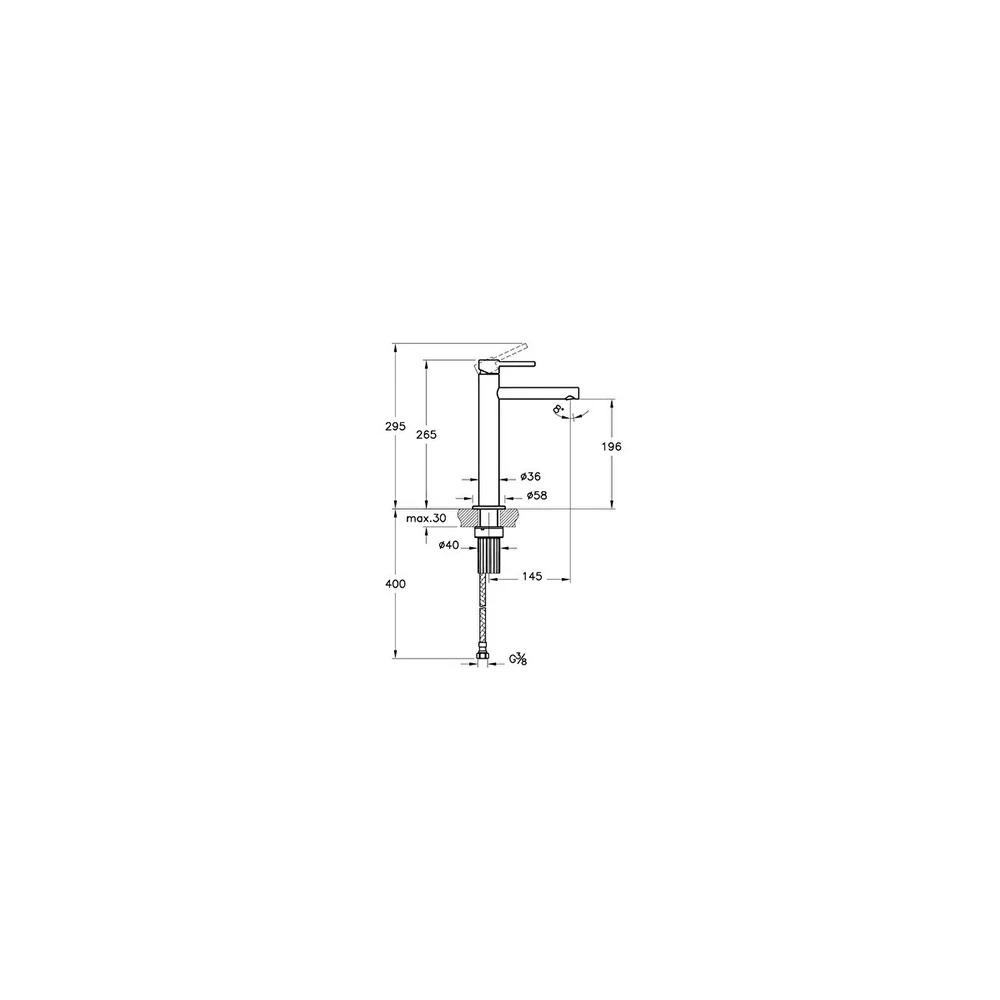 Vitra Origin Yüksek Lavabo Bataryası A42557 4