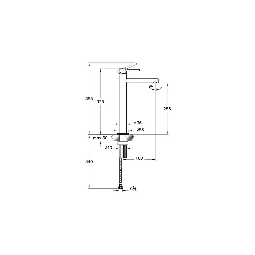 Vitra Origin Yüksek Lavabo Bataryası A42558 5