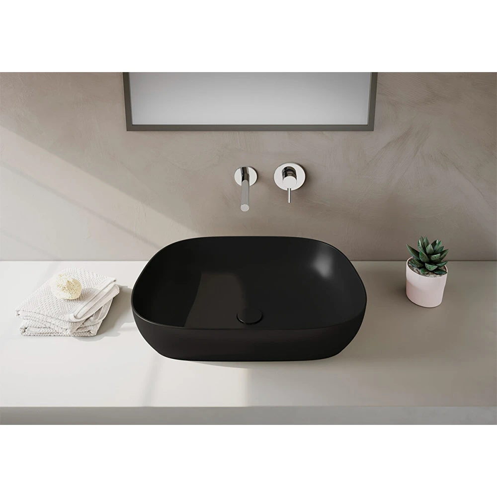 Vitra Outline 60x41 Cm Mat Siyah Çanak Lavabo 5993B483-0016 2