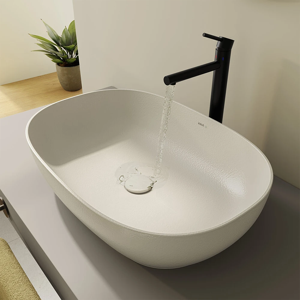 Vitra Outline Recycled 60x41 Cm Oval Mat Bej Çanak Lavabo - 7995B066-0016 3
