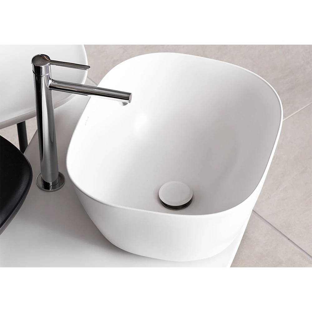 Vitra Plural 45x38 Cm Oval Mat Beyaz Çanak Lavabo 7811B401-0016 2