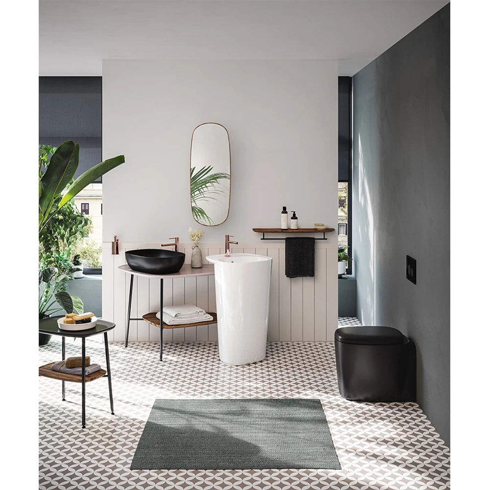 Vitra Plural 45x38 Cm Oval Mat Siyah Çanak Lavabo 7810B483-0016 2