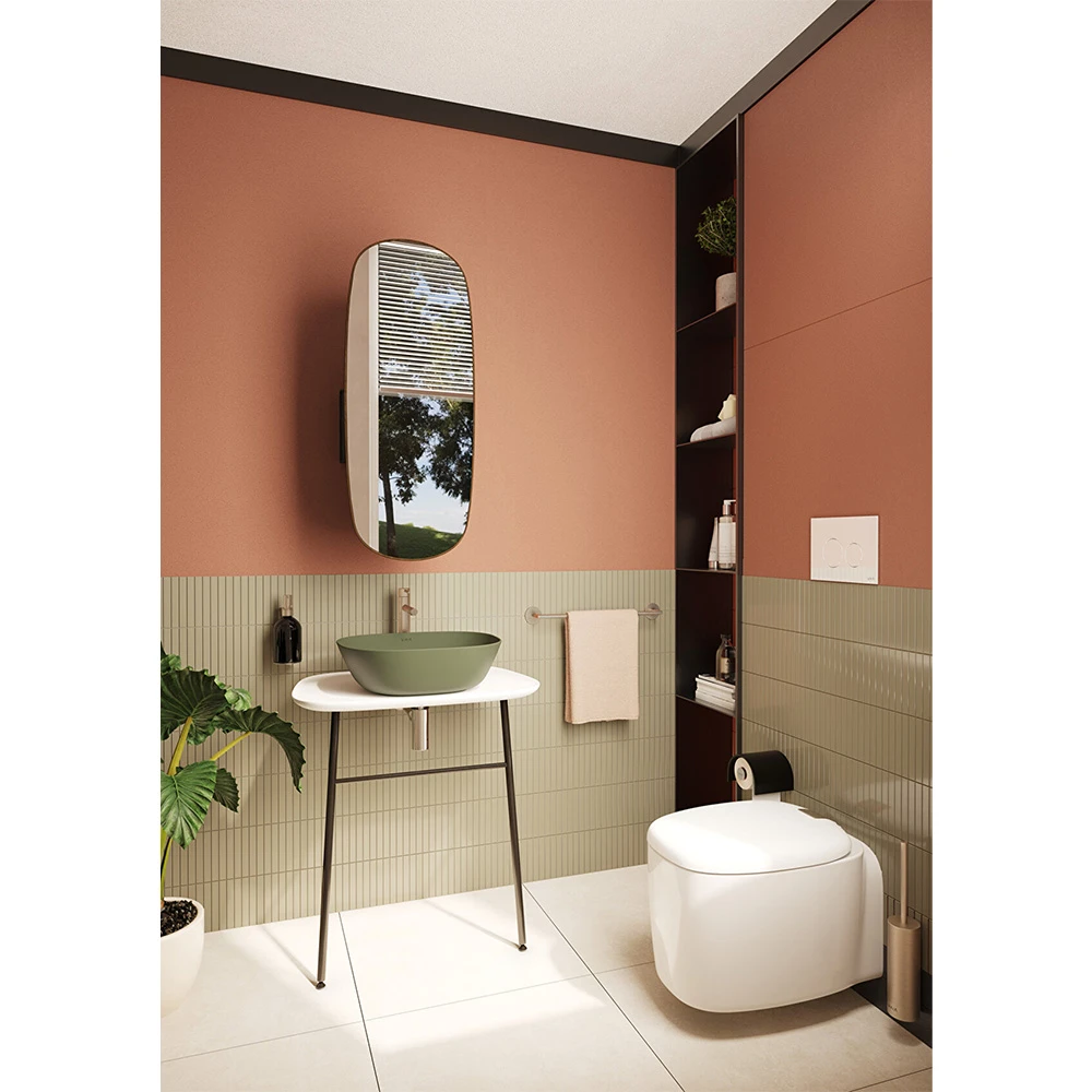 Vitra Plural 45x38 Cm Oval Mat Yosun Yeşili Çanak Lavabo 7810B475-0016 2