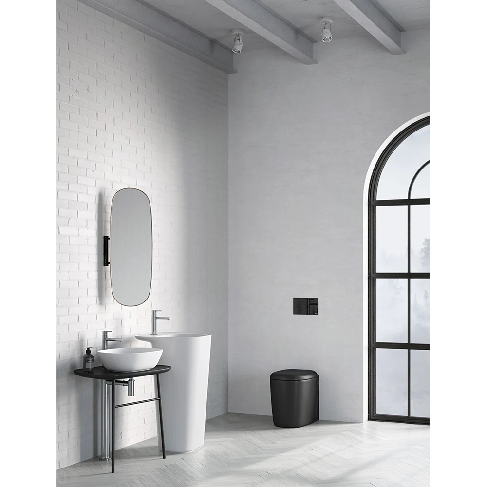 Vitra Plural Mat Siyah Rim-ex Kanalsız Asma Klozet - 7830B483-0090 2