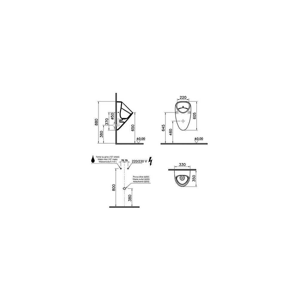 Vitra Plural Pisuvar 7808B003-5331 3