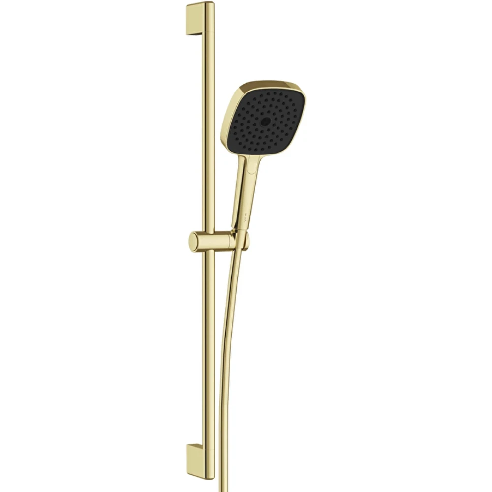 Vitra Prime Square 3 Fonksiyonlu Soft Altın Sürgülü El Duşu Takımı - A4592874