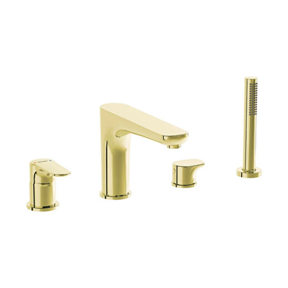 Vitra Root Round 4 Delikli Soft Altın Küvet Bataryası A4274374