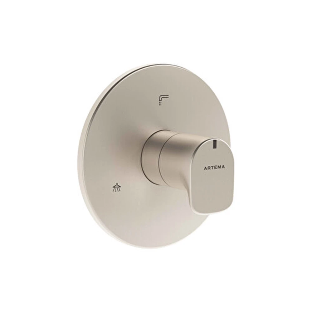 Vitra Root Round Ankastre Fırçalanmış Nikel Termostatik Banyo Bataryası A4337834