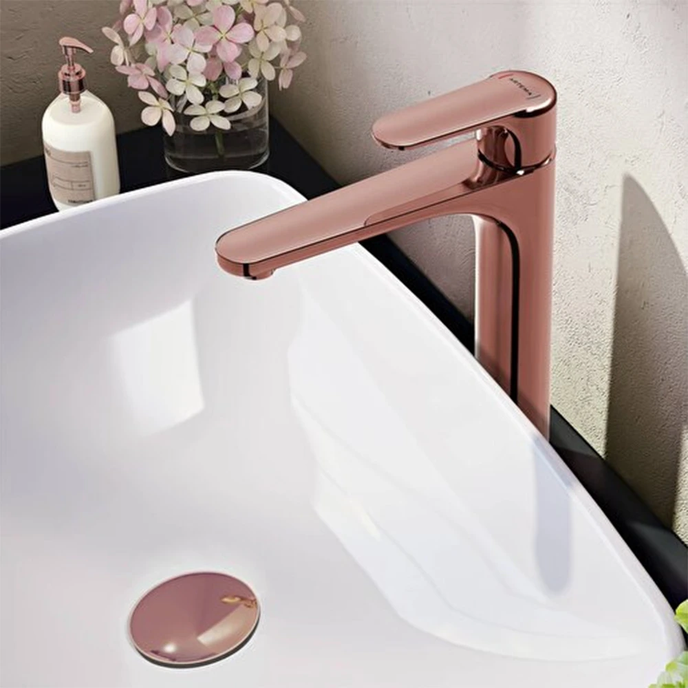 Vitra Root Round Soft Bakır Yüksek Lavabo Bataryası A4270729 2