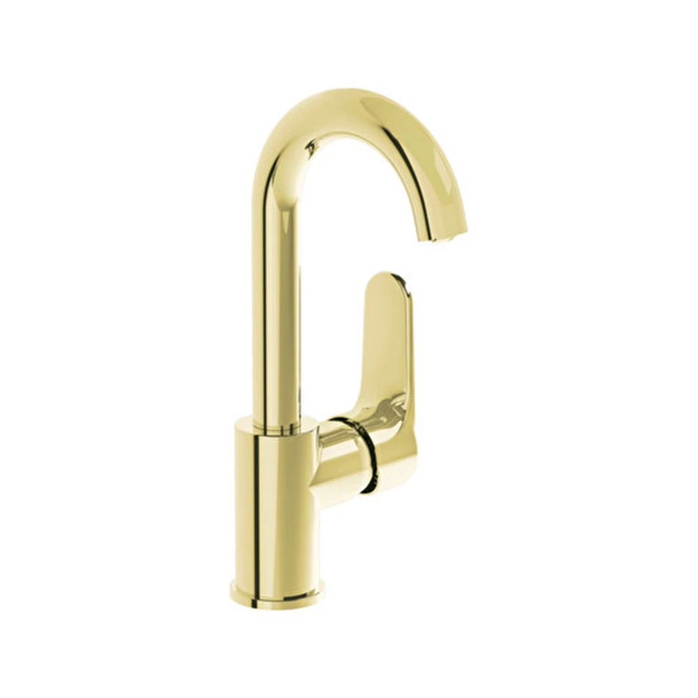 Vitra Root Round Döner Borulu Soft Altın Lavabo Bataryası A4275474