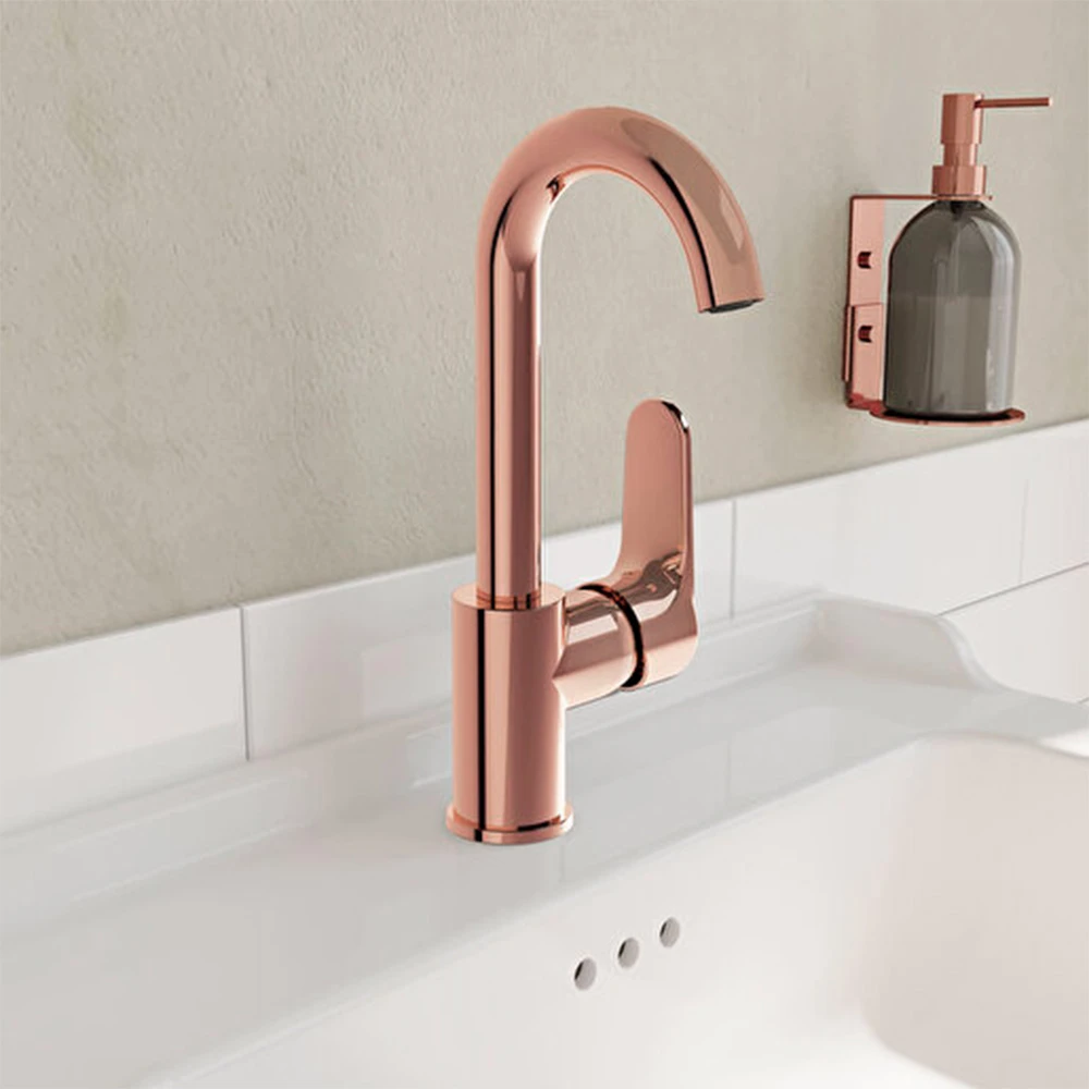Vitra Root Round Döner Borulu Soft Bakır Lavabo Bataryası A4275429 2