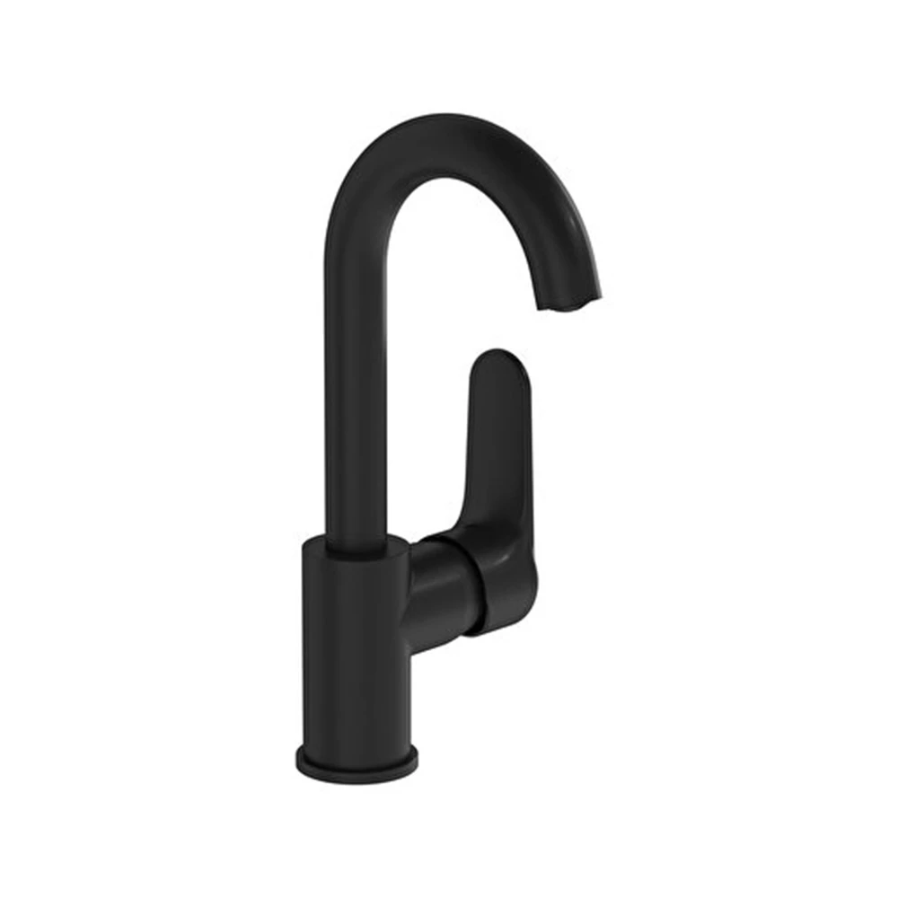 Vitra Root Round Döner Borulu Mat Siyah Lavabo Bataryası A4275436