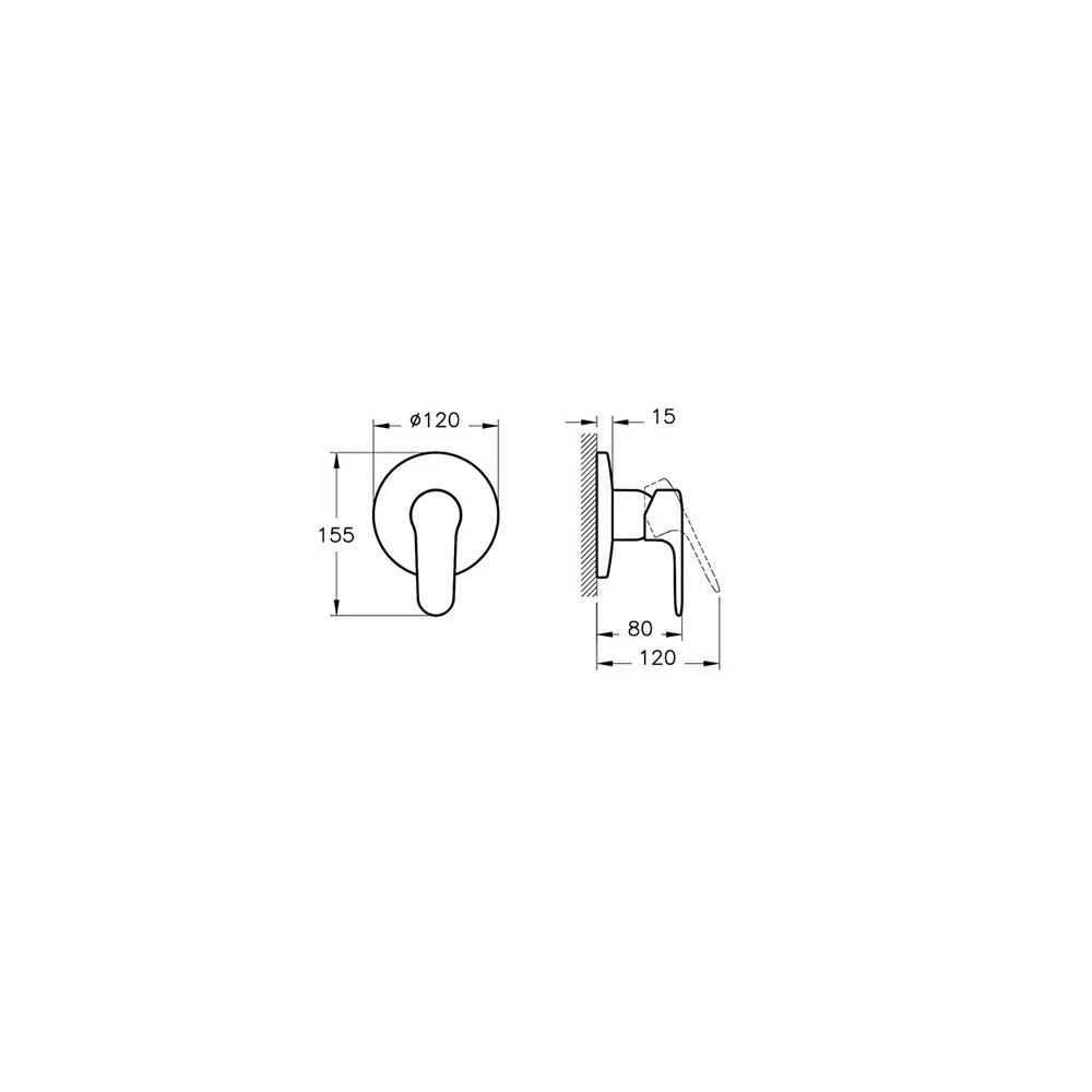 Vitra Root Round Fırçalanmış Nikel Ankastre Duş Bataryası A4272834 2