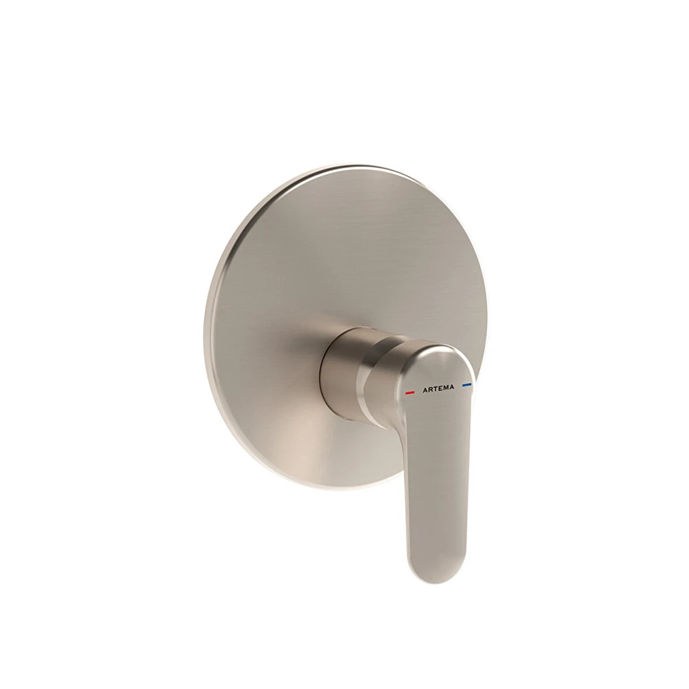 Vitra Root Round Fırçalanmış Nikel Ankastre Duş Bataryası A4282934