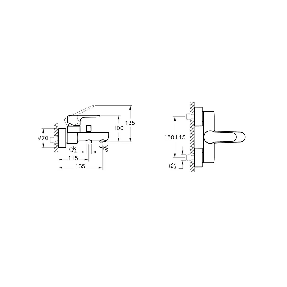 Artema Root Round Fırçalanmış Nikel Banyo Bataryası A4272534 2