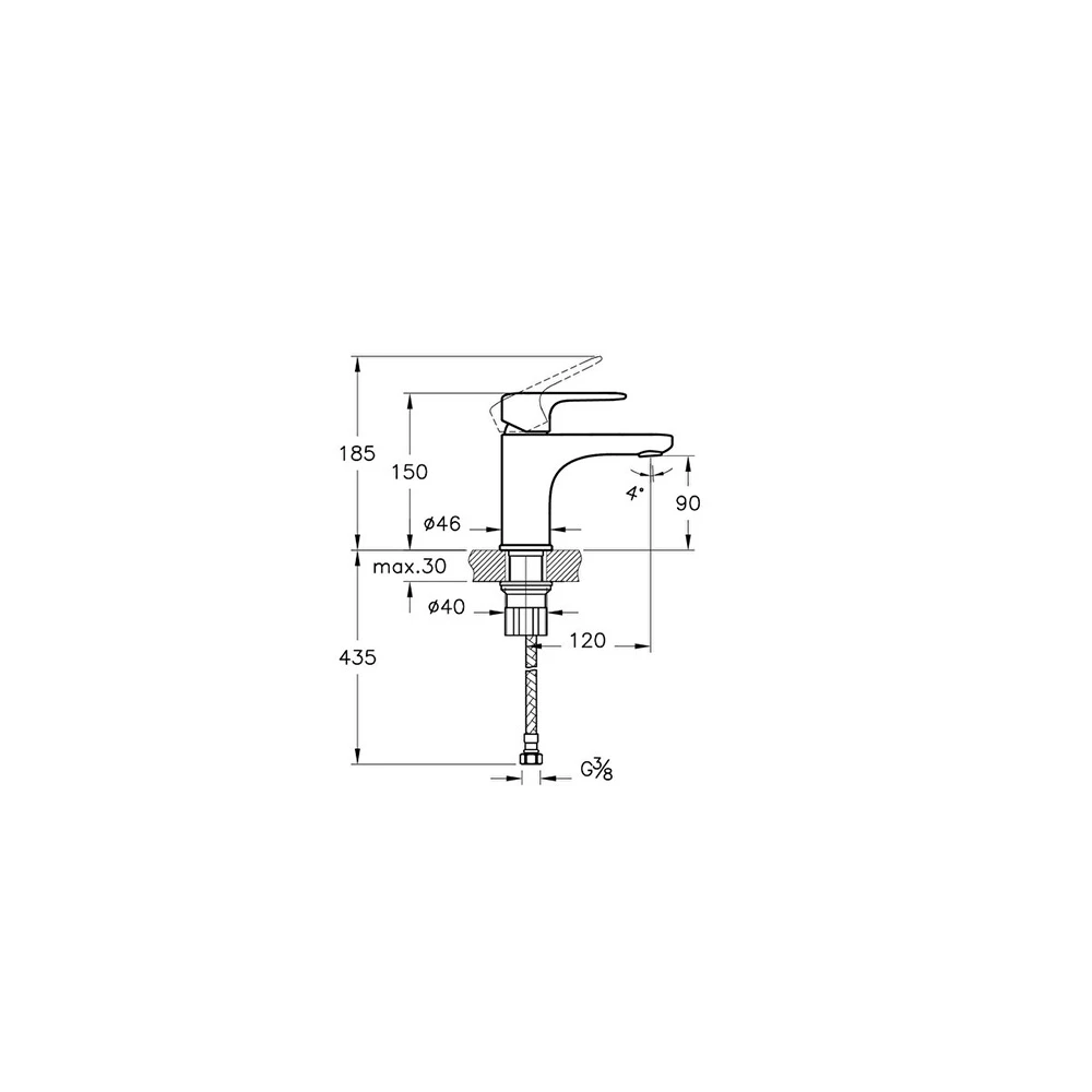 Vitra Root Round Fırçalanmış Nikel Lavabo Bataryası A4270534 2
