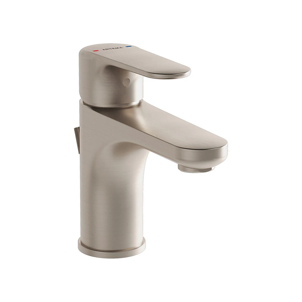 Vitra Root Round Fırçalanmış Nikel Lavabo Bataryası A4272234