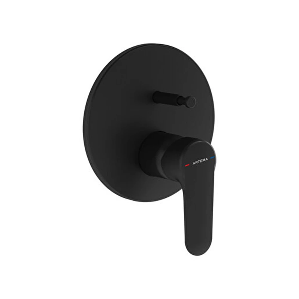 Vitra Root Round Mat Siyah Ankastre Banyo Bataryası A4272736