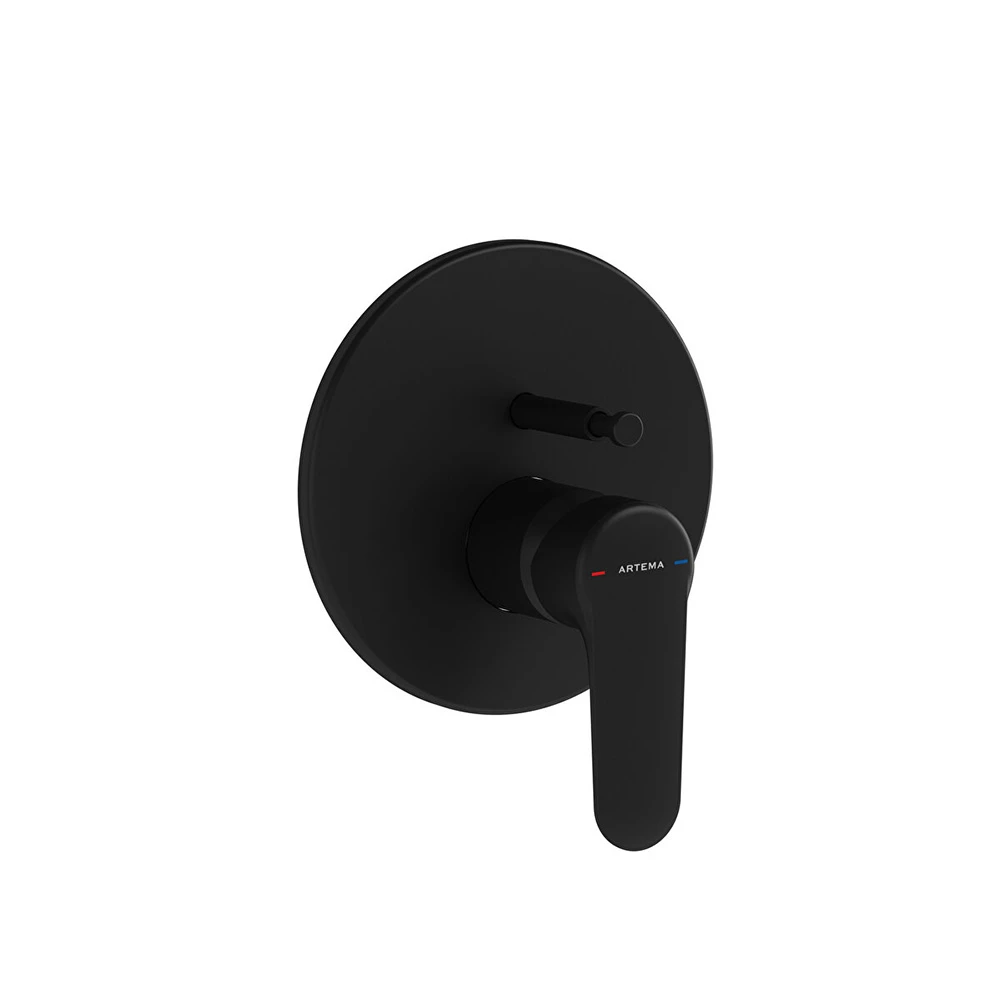 Vitra Root Round Mat Siyah Ankastre Banyo Bataryası A4283036