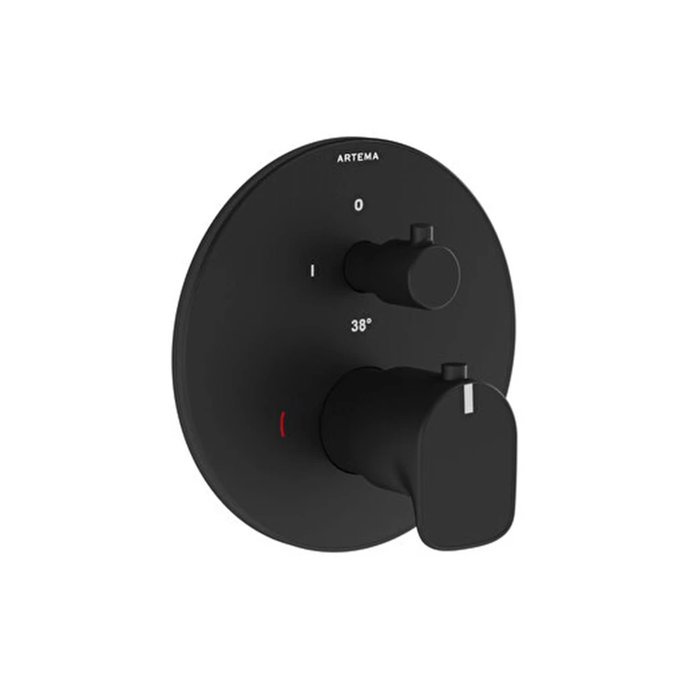 Vitra Root Round Mat Siyah Ankastre Termostatik Banyo Bataryası A4325836