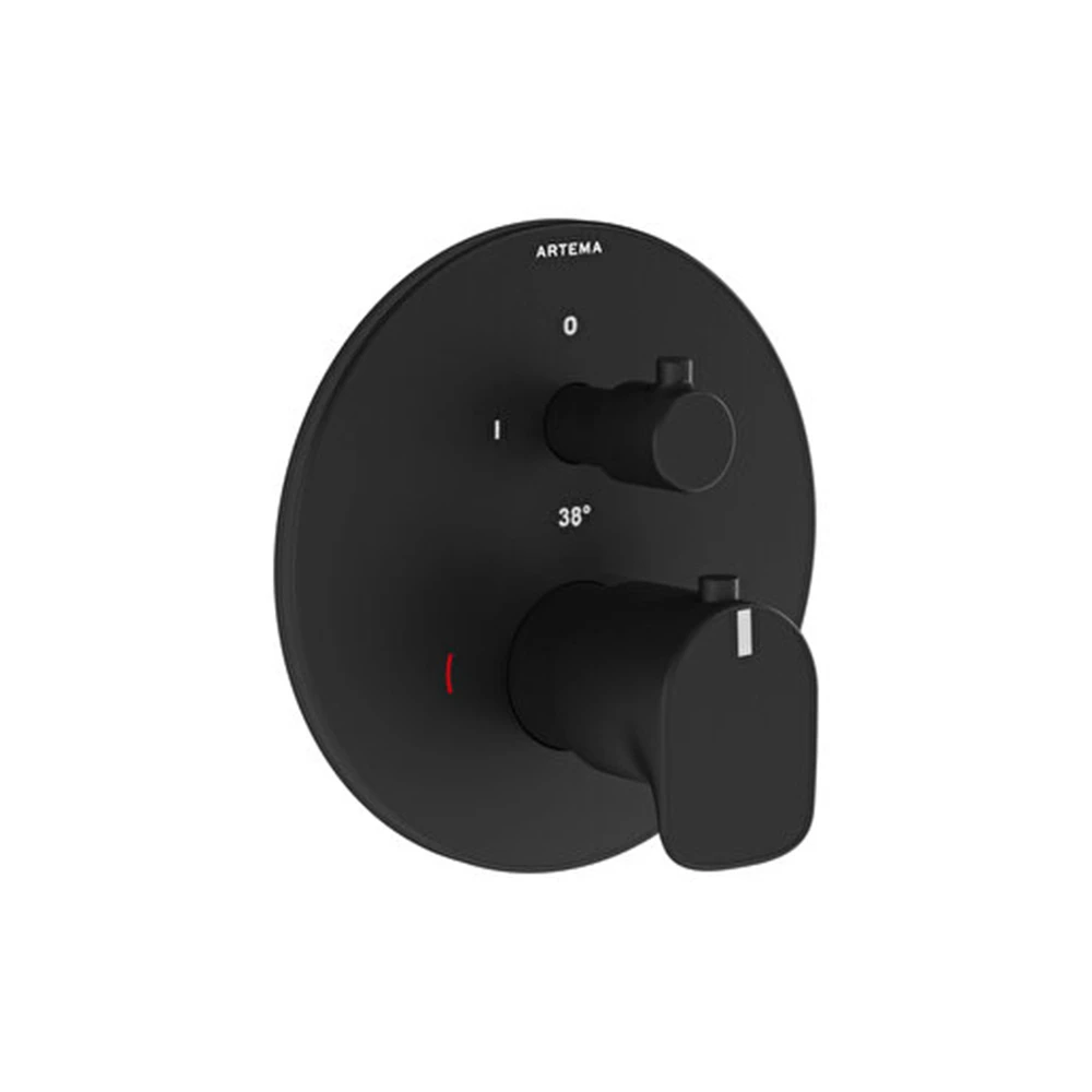 Vitra Root Round Mat Siyah Ankastre Termostatik Banyo Bataryası A4334836