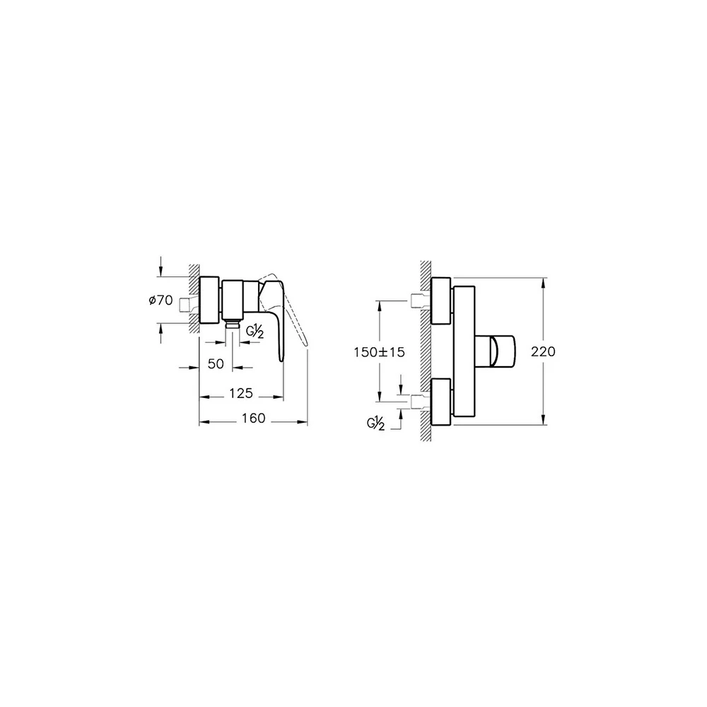 Vitra Root Round Mat Siyah Duş Bataryası A4272636 2