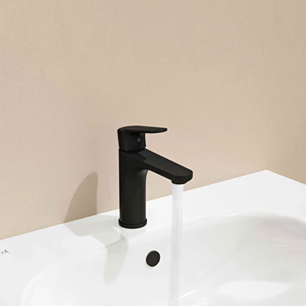 Vitra Root Round Mat Siyah Yüksek Lavabo Bataryası A4270636 2