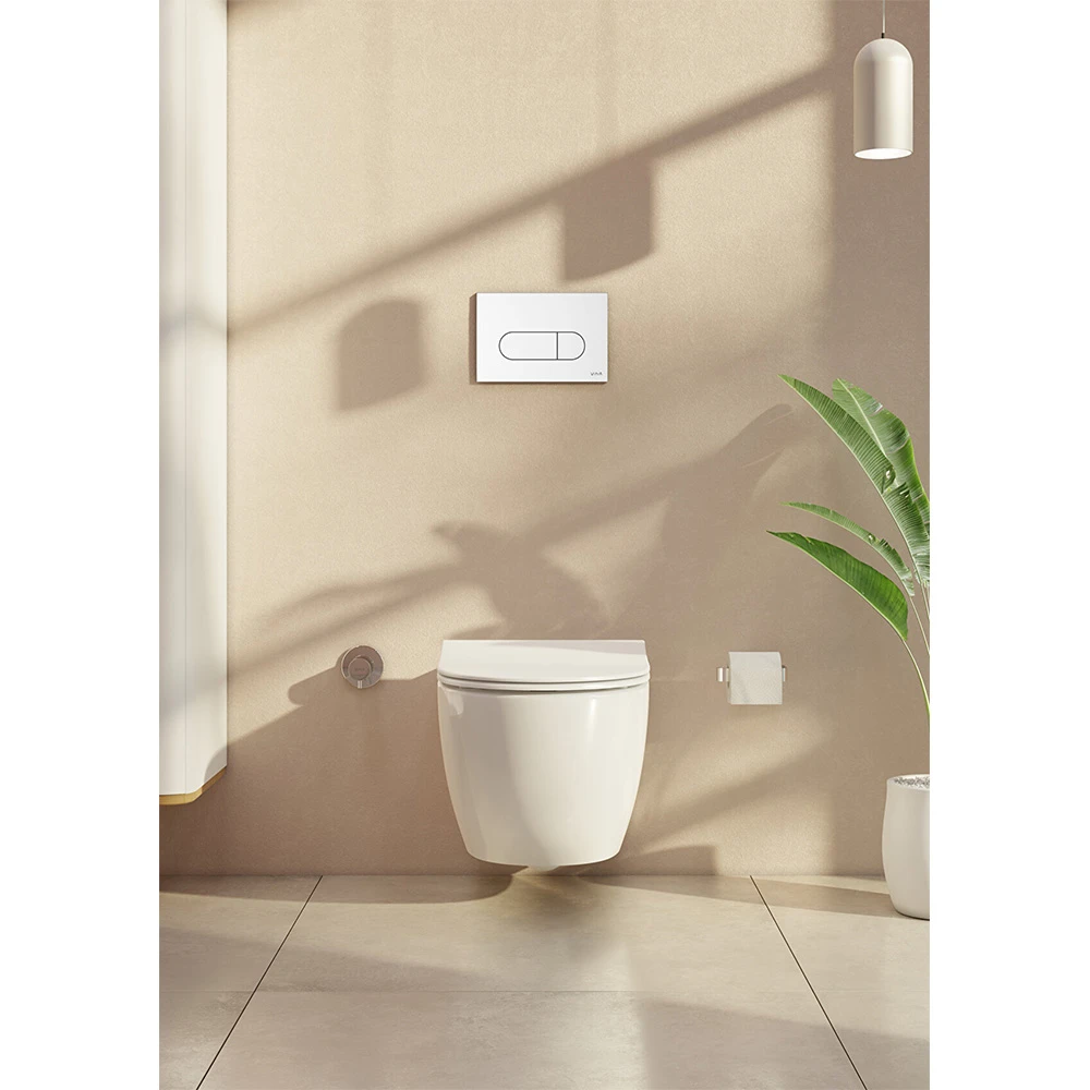 Vitra Root Round Parlak Beyaz Kumanda Paneli 740-2200 3